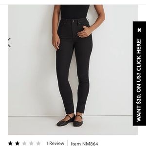 Madewell curvy skinny high rise jeans in black/gray